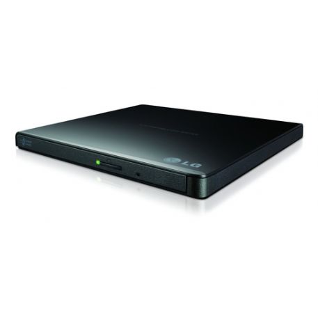 LG MASTERIZZATORE ESTERNO DVD ULTRASLIM PORTABLE USB 8XDVDR WRITE 24X CD WRITE BLACK - GP57EB40