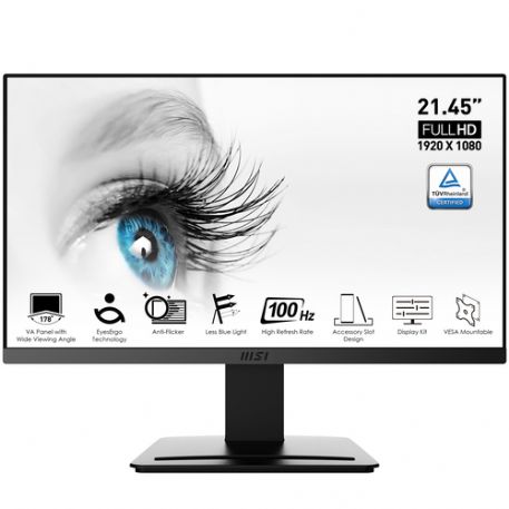 MSI MONITOR 21,5 LED VA 16:9 FHD 1MS 250 CDM, INCLINABILE, VESA 75X75, VGA/HDMI - PRO MP223