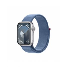 Apple Watch Series 9 GPS 41mm cassa in Alluminio Argento -  Blu inverno Sport Loop - MR923QL/A