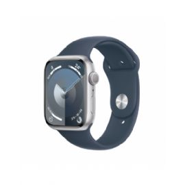 Apple Watch Series 9 GPS 45mmin Alluminio Argento -  Blu tempesta Sport Band - M/L - MR9E3QL/A