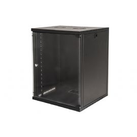 LINK ARMADIO RACK 19 15 UNITA DA MURO (A)750X (L)540 X PROFONDITA 600 MM. COLORE NERO PORTA VETRO - LK1915U66N